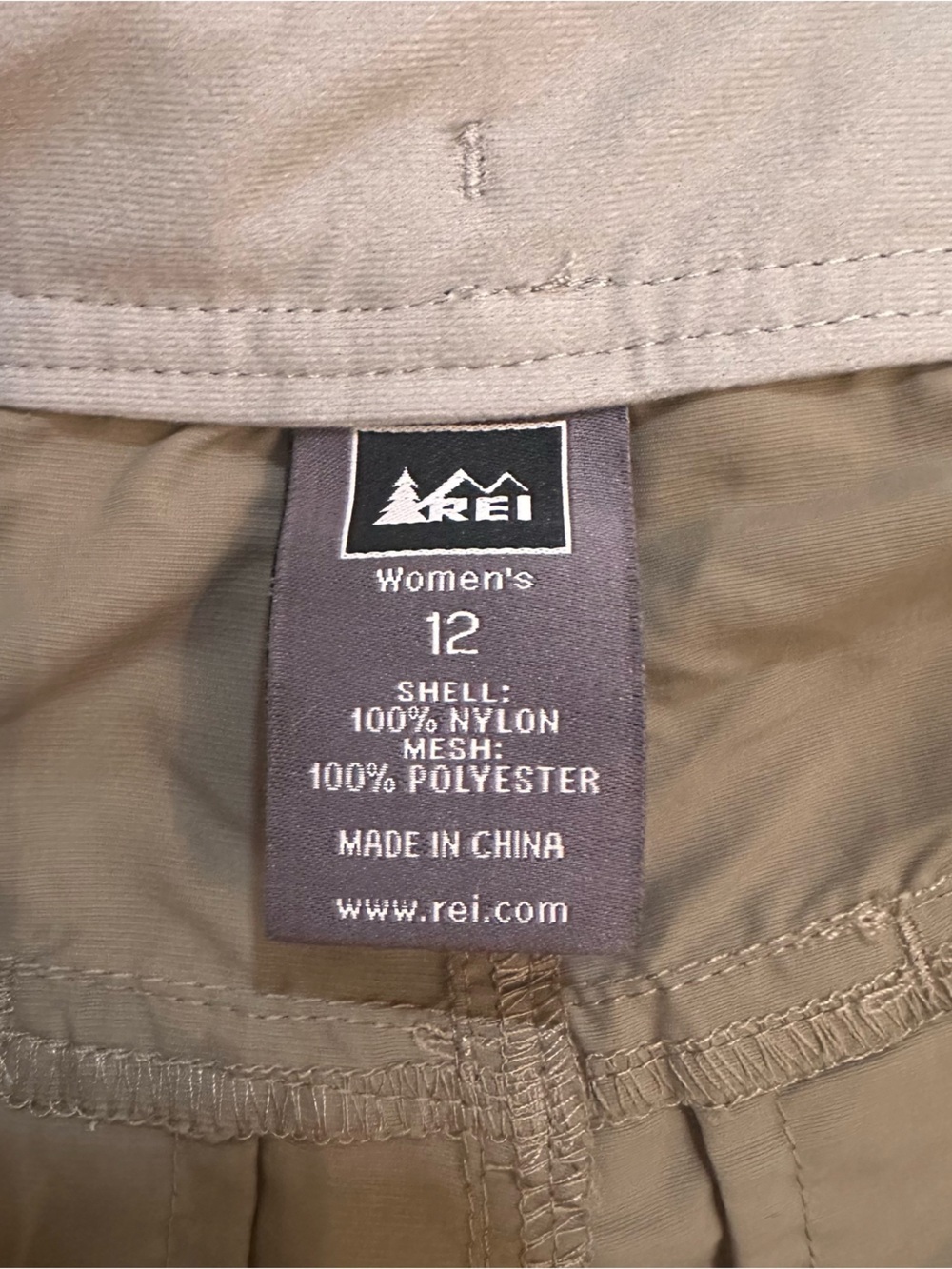 REI Cargo Shorts Women SAHARA Size 12 Inch Pockets 100% Nylon Hike - Picture 6 of 10